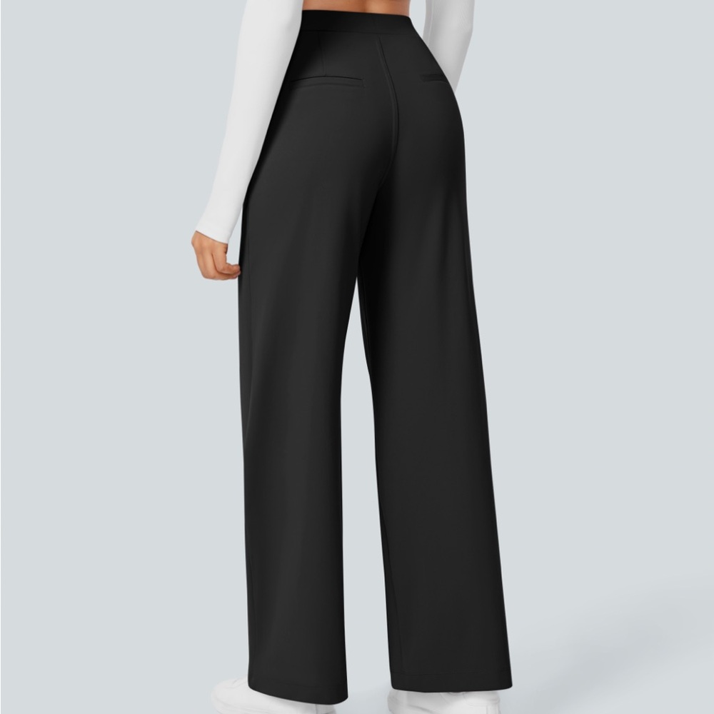 Black Wide-Leg Women's Pants